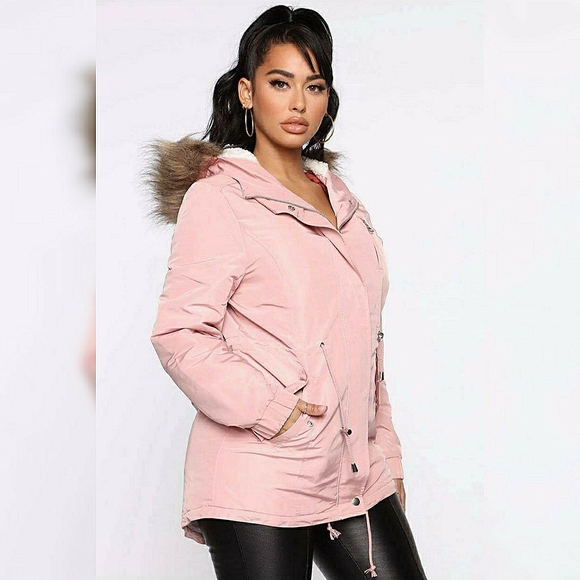 Fashion Nova Jackets & Blazers - Fashion Nova Anorak Jacket Fur Hood Sherpa Medium
